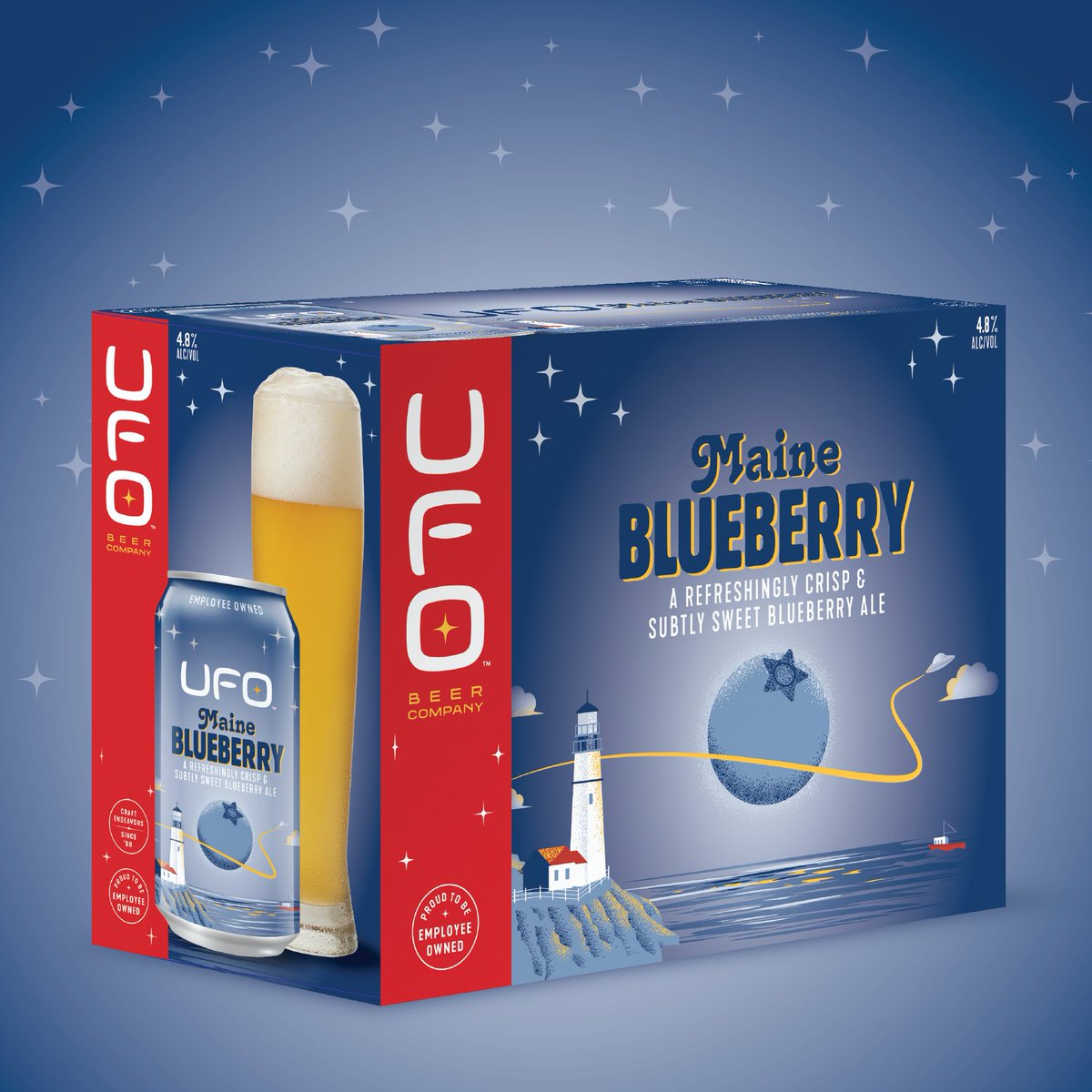 UFObeers's tweet photo. You asked for it, and we delivered π Get your blueberry fix with our new 12 oz 12-packs and 6-packs. #ufobeer #blueberry https://t.co/bJr2EQ1zZz