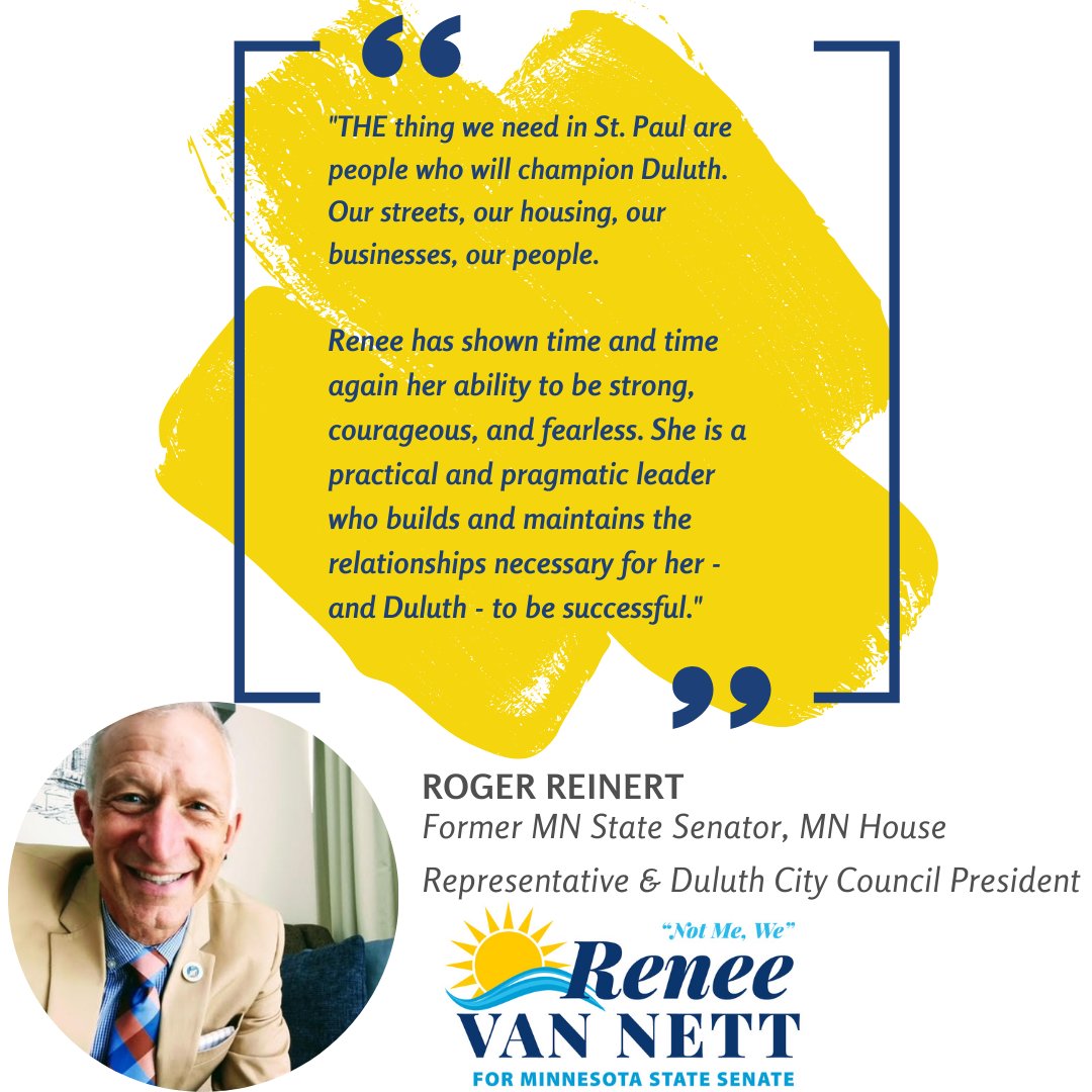 Renee_4Duluth's tweet photo. When I received this endorsement from my friend Roger, it made me smile instantly.
Miigwitch for the words, @RogerForDuluth. They mean so much to me.
#MeNotWe
https://t.co/4hrJgd8HBy https://t.co/U4kfbn7JJB