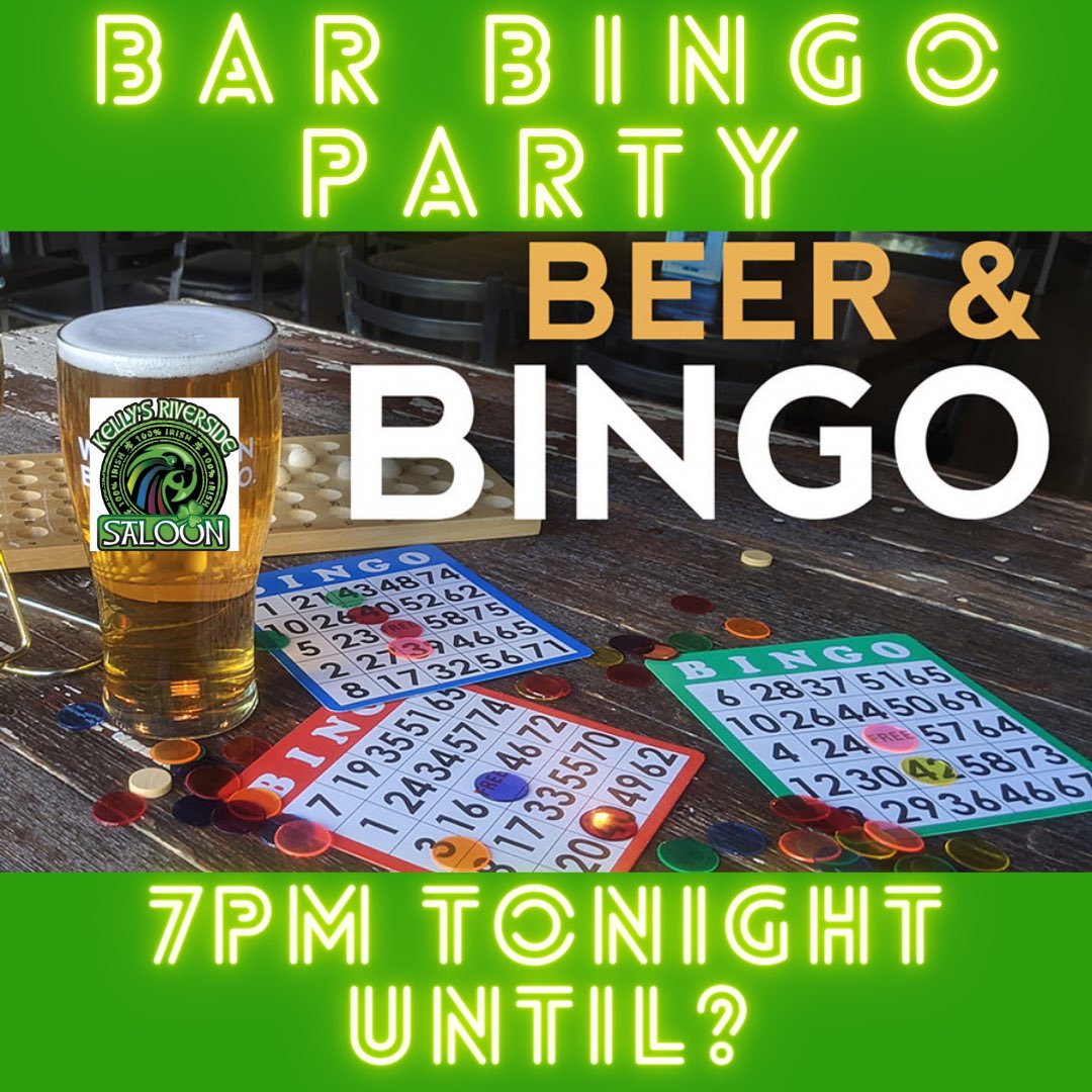 KellysRiverside's tweet photo. It’s BAAAAACK! DJ Crappy’s voice is back 🎤, bad jokes are back, good music, drinks 🍹, &amp; food are… always here! FREE BINGO all night!  Screw April SNOW showers 🌨 let’s have fun 🤪 tonight @KellysRiverside https://t.co/rlMZmRbG73