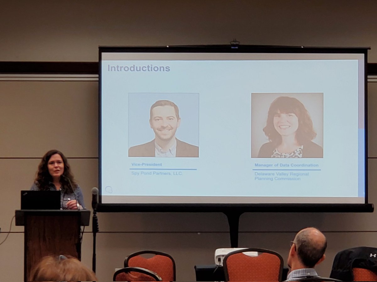 NEPA_Alliance's tweet photo. Proud to see NEPAs sister agency  @dvrpc Pennsylvania MPO Kim Korejko, Manager of Data Coordination presenting Data Value/Management Assessment Tools featuring Data Strategy, Data Management Maturity #2022GIST https://t.co/W1hV0UwTAA