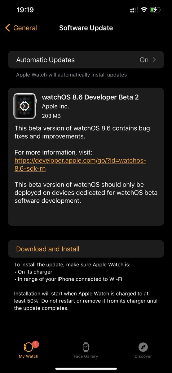 iSWUpdates's tweet photo. watchOS 8.6 Dev Beta 2 (19T5557d) has been released. #watchOS86 #watchOS86DevBeta2 #watchOS86Beta2 https://t.co/5oI2v27flb