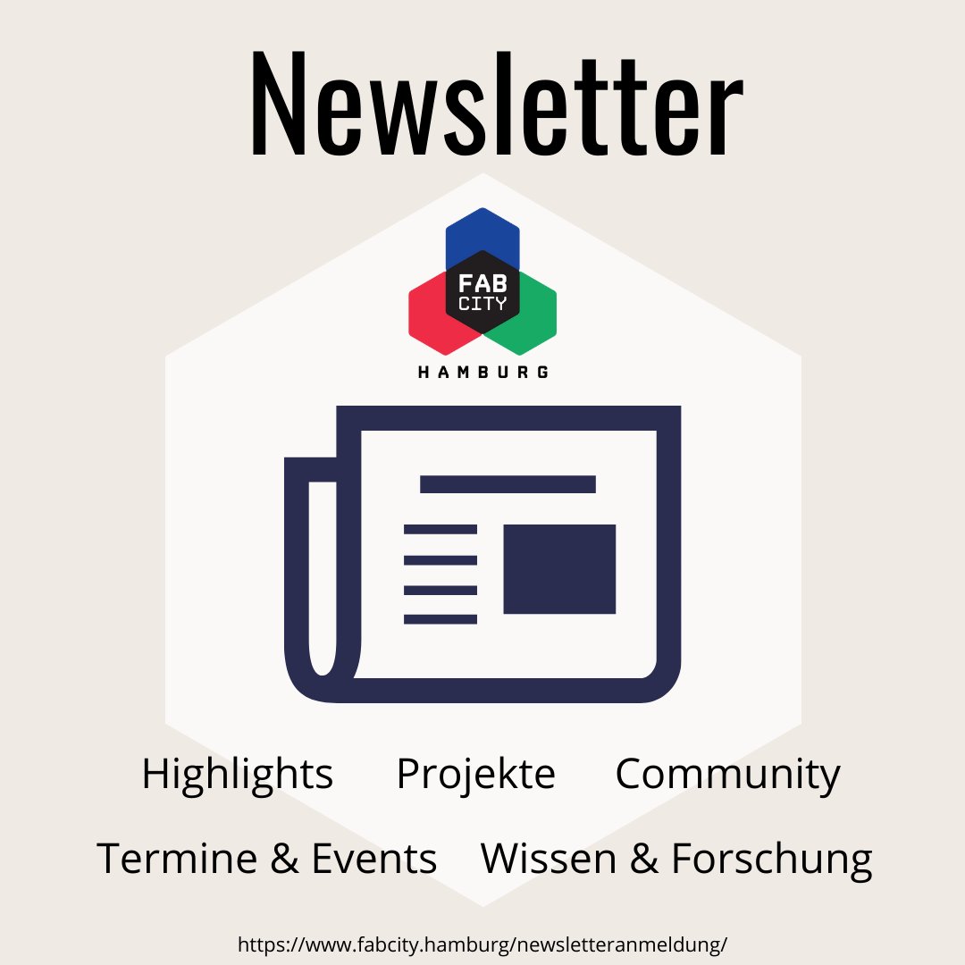 fabcityhamburg's tweet photo. Ganz schön was los! Alles zu Fab City Hamburg gibt es deshalb bald auch im neuen (monatlichen) Newsletter zu finden! https://t.co/8PK5oOGVnO📩 #News #Events #Community #Research #Innovation #fabcityhh
 
‼️ You can sign up for the English version of our newsletter, too! 🌎🌍🌏 ‼️ https://t.co/ezcxlowzLN