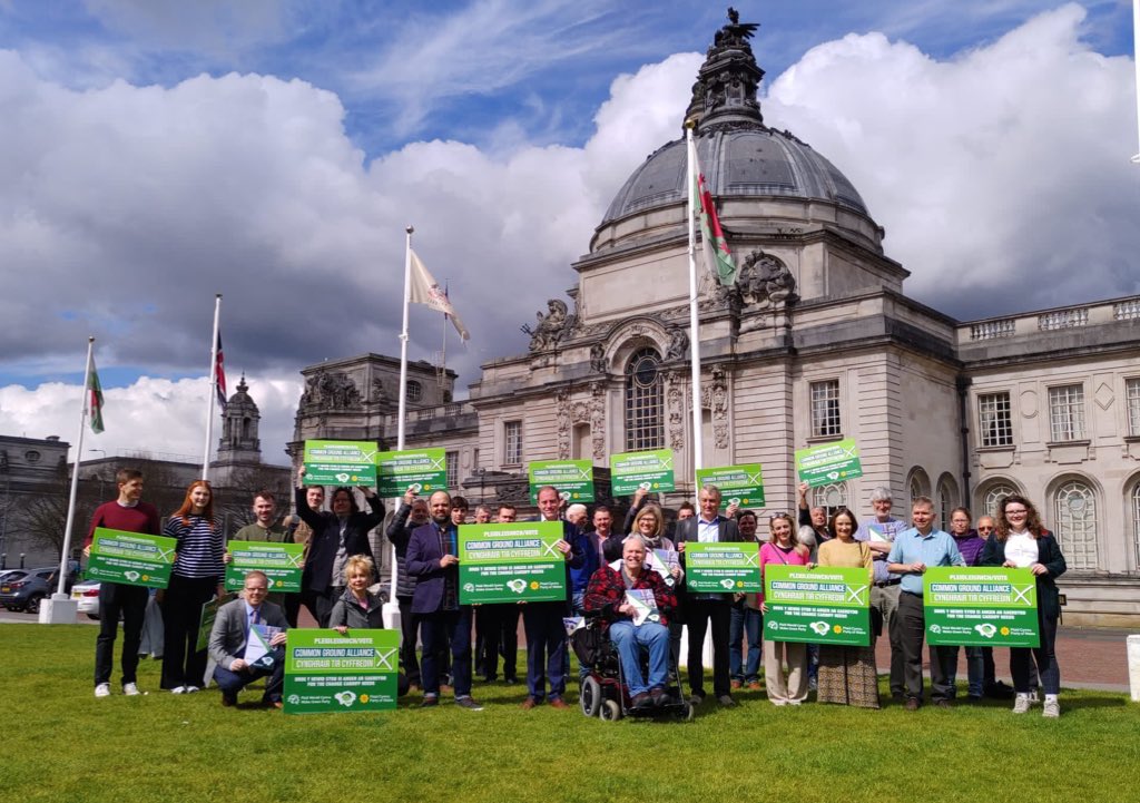 Rhys4Senedd2026's tweet photo. Diolch i bawb a ddaeth i'n lansiad maniffesto Tir Cyffredin heddiw! / Thank you to everyone to came to our Common Ground manifesto launch today! https://t.co/3yWQBNdUrY
