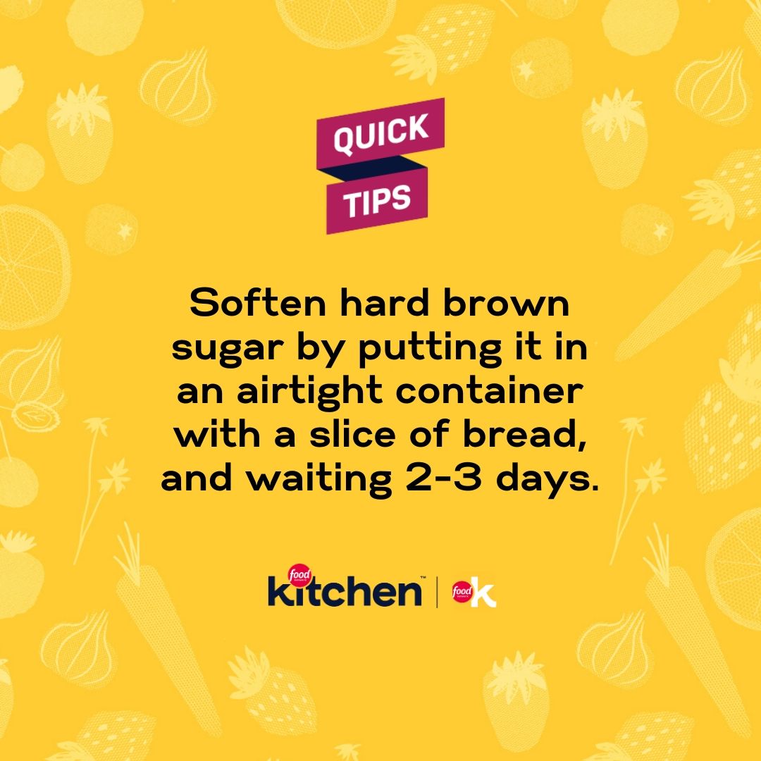 fnkitchen's tweet image. Make sure your brown sugar is nice and soft before a big baking project! There's always the microwave if you don't want to try this magic trick... but where's the fun in that?! 😉