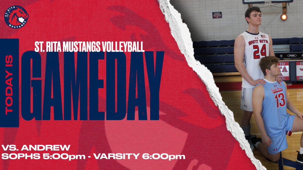 StRita_VB's tweet photo. Come out to cheer us on as the Mustangs take on @BoltsBoysVB tonight in a non-conference matchup!! #SRVB https://t.co/r1RJjjKUgT
