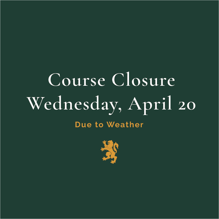 Course Update: Due to the weather, Lionhead Golf Club will remain closed on Wednesday to allow for course conditions to improve.