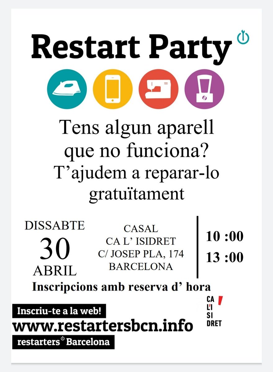 Chilvyeta's tweet photo. @restartersbcn https://t.co/QLnkL2VRdV