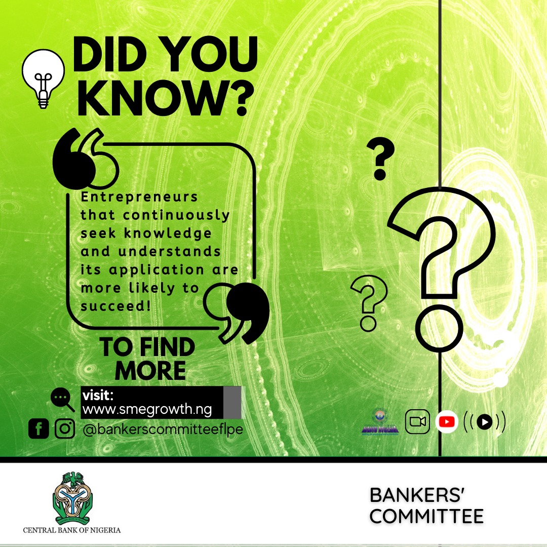 Knowledge brings business success. Register for the 13 week radio series to gain new insights from financial experts #business #enterpreneur #startups <a href="/businessdayFIT/">Financial Inclusion Today</a>