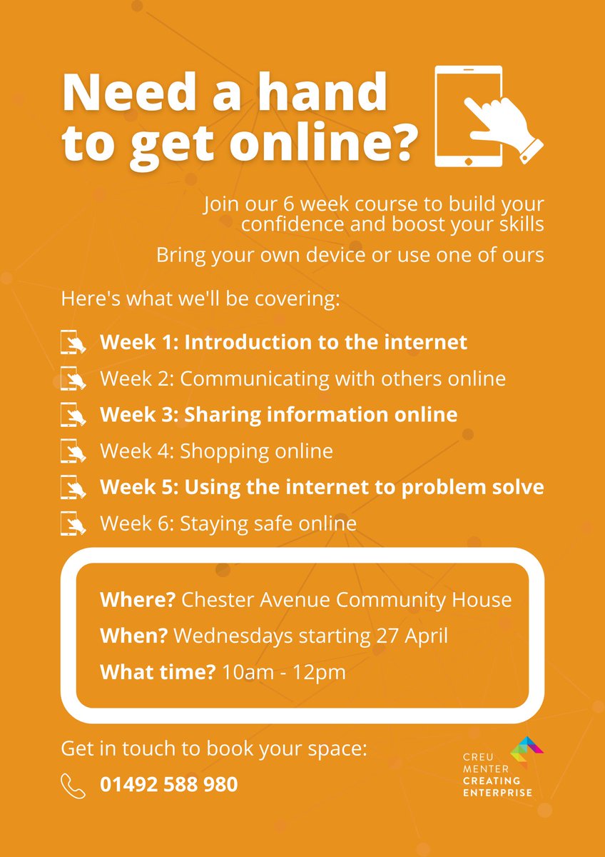 CreatingE's tweet photo. FREE digital skills course open to all starting next week!

Cwrs sgiliau digidol AM DDIM yn dechrau wythnos nesaf! https://t.co/JxGlvAoQGe