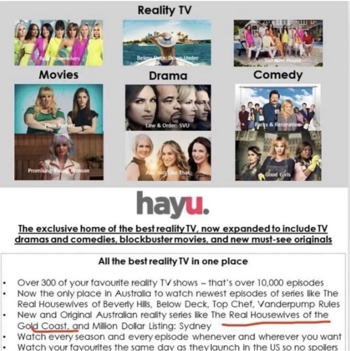 RankedReal's tweet photo. Rumours we will be getting another Aussie entry into the franchise with Real Housewives of the Gold Coast🤩 if it’s true and anywhere near as good as Sydney or Melbourne then I’m excited!🥳 https://t.co/kPAMdA0QzH