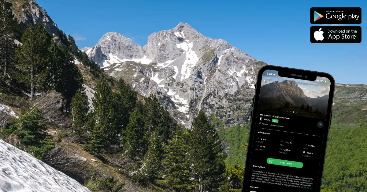 meanderbug's tweet image. More altitude, less attitude. ⛰️
Get the trails for Komovi and more of Montenegro on The Meanderbug App. 
#hiking #app #AdventureTime