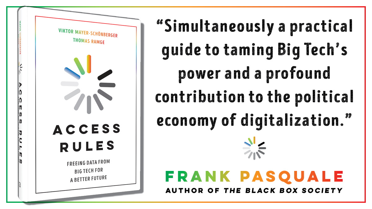 Viktor_MS's tweet image. Data privacy is important, but we need something else to deal with the concentration of information power. #AccessRules argues for a bold new approach - ucpress.edu/book/978052038… @thomasramge #privacy #infopower