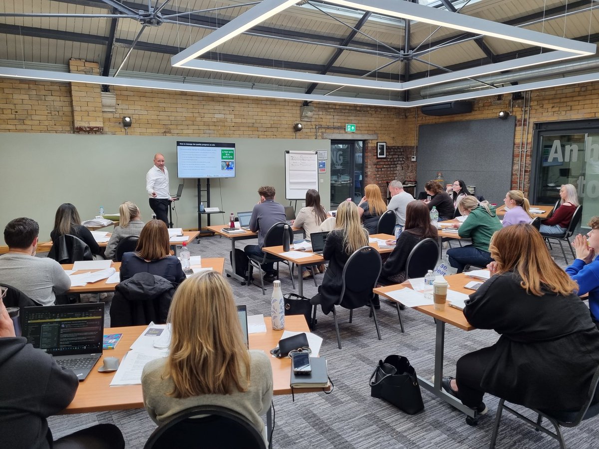 SafferCooperLtd's tweet photo. Fantastic session today by Ian Fletcher at @WillmottDixon and Kev Smith at Neo Projects delivered to #BricbyBric students.  Absorbing discussions regards todays construction marketplace challenges  👏 Fabulous gents, thanks. https://t.co/w1N81Xwphz