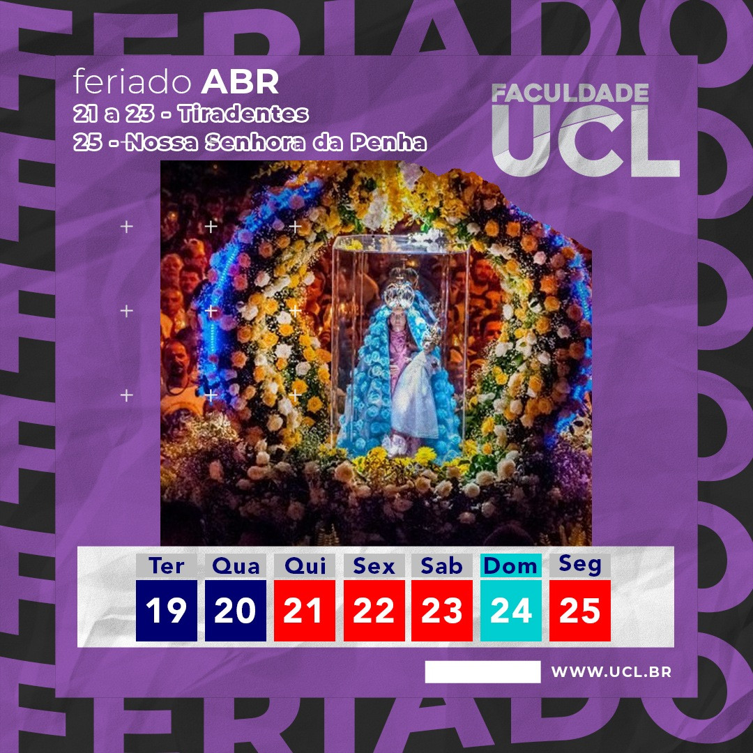 faculdadeucl's tweet photo. Você já deu uma olhadinha no calendário acadêmico dos próximos dias?

Fique ... https://t.co/sWfMnjcvLn https://t.co/vJXaKh1ANR