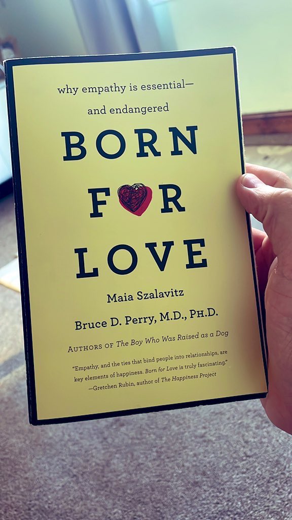 Lumen03's tweet photo. Just finished @BDPerry @maiasz Born for Love. Another informative read discussing just how important empathy is in all our lives. Social interaction with each other is key to help support our children and families. Definite must read for educators out there. #edutwitter https://t.co/kFfHhARbaM