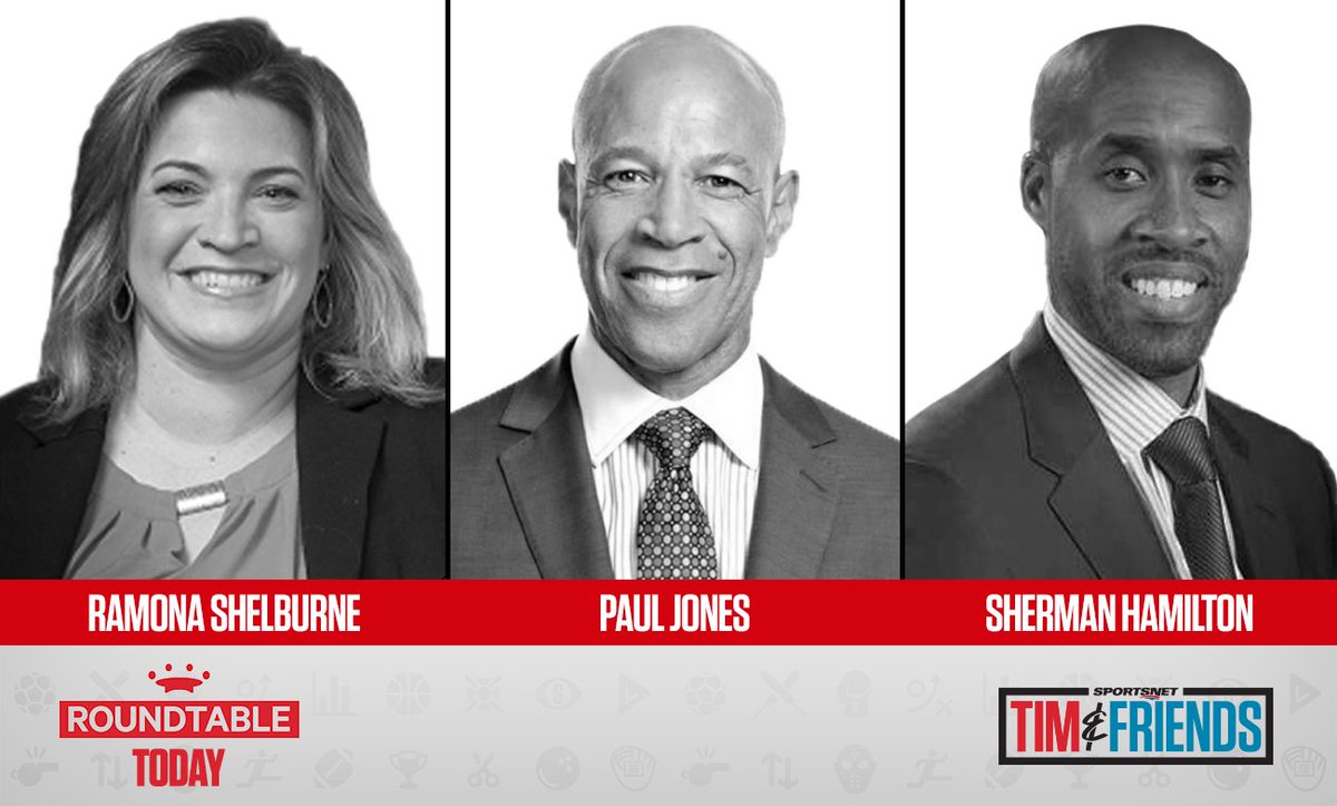Tim and Friends (@timandfriends) on Twitter photo 🚨 NBA ROUNDTABLE TODAY 🚨
With the Raptors down 0-2 and the playoffs in full swing, we’ve assembled <a href="/ramonashelburne/">Ramona Shelburne</a>, <a href="/Paul__Jones/">Paul Jones</a>, and <a href="/shermanhamilton/">Sherman Hamilton</a> to join <a href="/tim_micallef/">Tim Micallef</a> in breaking it all down.
We're live at 5 ET / 2 PT on <a href="/Sportsnet/">Sportsnet</a> 🚨 NBA ROUNDTABLE TODAY 🚨
With the Raptors down 0-2 and the playoffs in full swing, we’ve assembled <a href="/ramonashelburne/">Ramona Shelburne</a>, <a href="/Paul__Jones/">Paul Jones</a>, and <a href="/shermanhamilton/">Sherman Hamilton</a> to join <a href="/tim_micallef/">Tim Micallef</a> in breaking it all down.
We're live at 5 ET / 2 PT on <a href="/Sportsnet/">Sportsnet</a>
