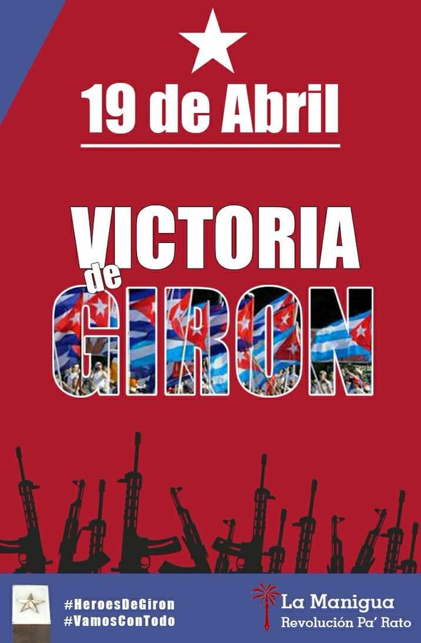 RamnMonte1's tweet photo. Girón es, por derecho propio, símbolo de victoria; síntesis de la consigna ¡Patria o Muerte! ¡Venceremos!es una lección de patriotismo, independencia y soberanía. #RememberGiron #SantiagodeCuba #VictoriaDeGiron #CubaViveEnSuHistora https://t.co/dzBMzuJzzS