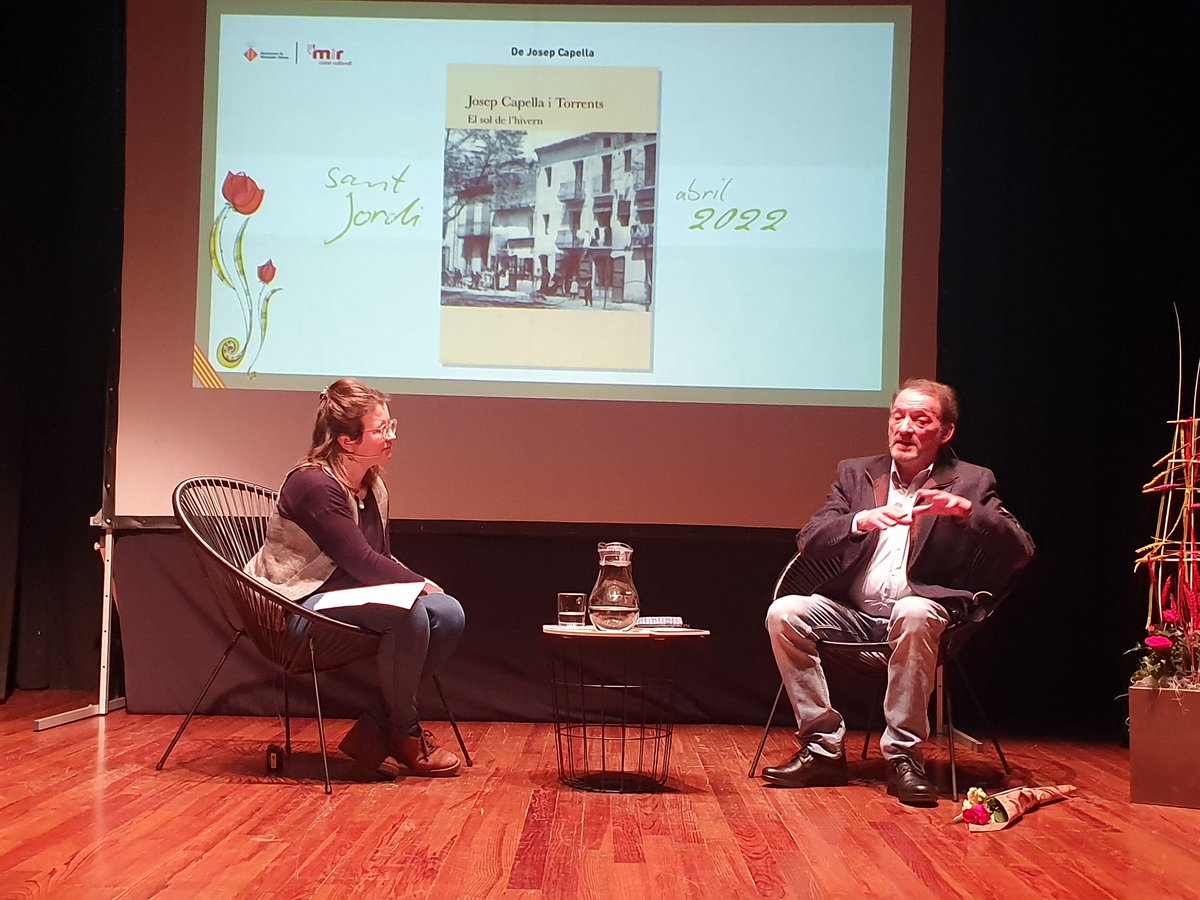 📌 Continua la programació de #SantJordi2022 amb la presentació a l'Auditori municipal del llibre 'El sol d'hivern' del montcadenc Josep Capella.
