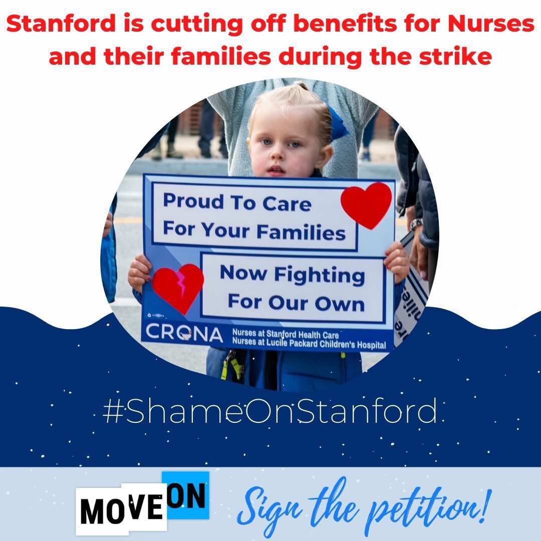 cirseiu's tweet photo. Solidarity with our Stanford nurses! 

Stanford healthcare is cutting off benefits for nurses as they fight for better working conditions. Sign the petition! 

https://t.co/es5v2YfPpy https://t.co/7UUrtVZY1a