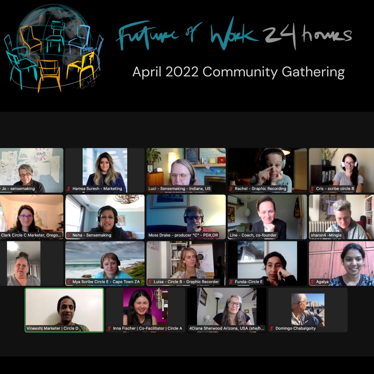 FoW24HRS's tweet image. We regrouped as a community this week to kick things into gear! A truly diverse of practitioners, artists and future of work aficionados curating the Future of Work 24 hour experience happening next month!

Register here: bit.ly/FoW24hrs