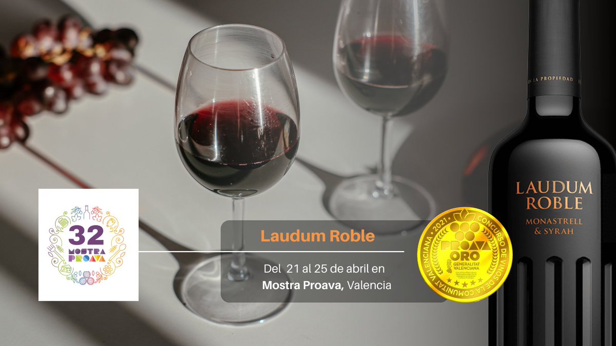 bodegas_bocopa's tweet photo. ¿Quieres disfrutar de vinos únicos de nuestra tierra, como 𝗟𝗔𝗨𝗗𝗨𝗠 𝗥𝗢𝗕𝗟𝗘? 🍷👏
🥇 𝐌𝐞𝐝𝐚𝐥𝐥𝐚 𝐝𝐞 𝐎𝐑𝐎 #Proava en vinos con permanencia en barrica de hasta 6 meses.
✅Ven a visitarnos a la #MostraProava 2022.
¡Una oportunidad excepcional!❤️#Bocopa https://t.co/LXe4UaO04Z