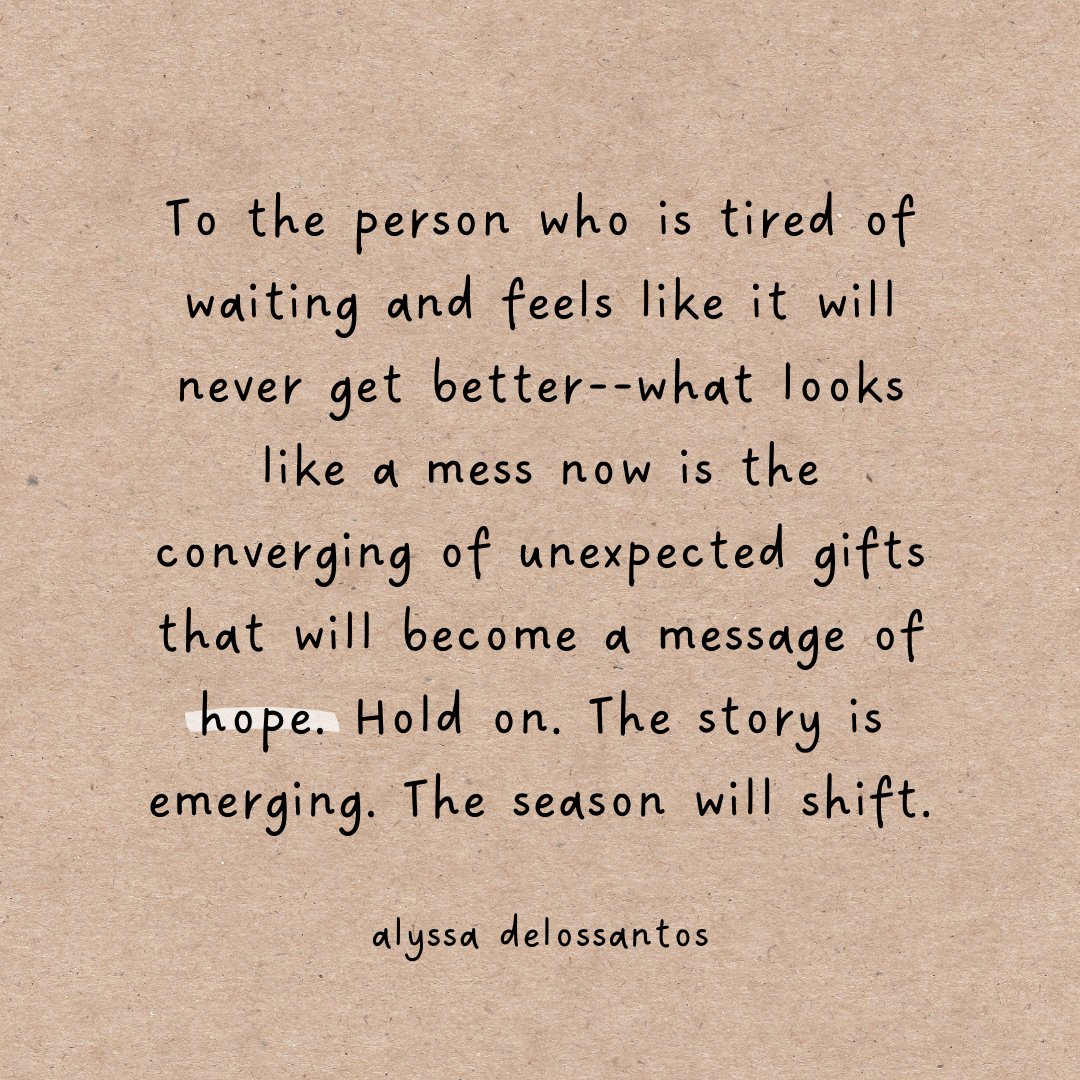 AlyssaDLS's tweet photo. If you're tired of waiting...
If you feel like it will never get better...

Hope is within reach. https://t.co/gI3CNQFvo3