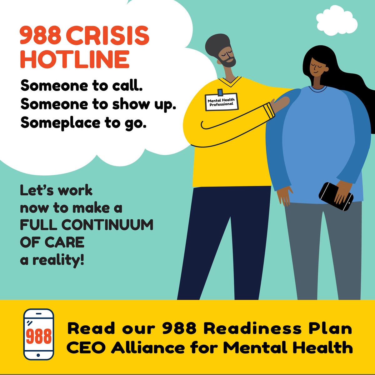 We’re less than 100 days out from launch of the 988 mental health crisis hotline. State and municipal leaders must prepare for the full continuum of care: • Someone to call • Someone to show up • Someplace to go See our readiness plan: wellbeingtrust.org/uncategorized/…