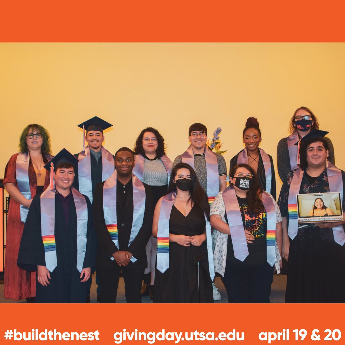 From now until tomorrow, April 20, at 7:00 PM we invite you to support the GLBTQ ENDOWED SCHOLARSHIP! This year, alumnus Javier Aleman '03 is matching all gifts up to $1,000! Donate here: givingday.utsa.edu/giving-day/443…
#BuildTheNest #UTSA #UTSAGivingDay