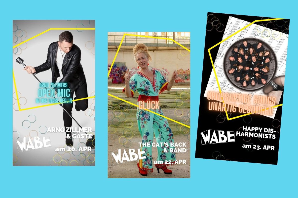 wabeBerlin's tweet photo. ✨ Diese Woche in der WABE ✨
📌 Unser beliebtes #OpenMic
📌 Ein doppeltes Album-Release-Konzert
📌 Großartige Song - unartig gesungen.
#WABEberlin #mehrmusikerleben https://t.co/9yJj6VZcrK