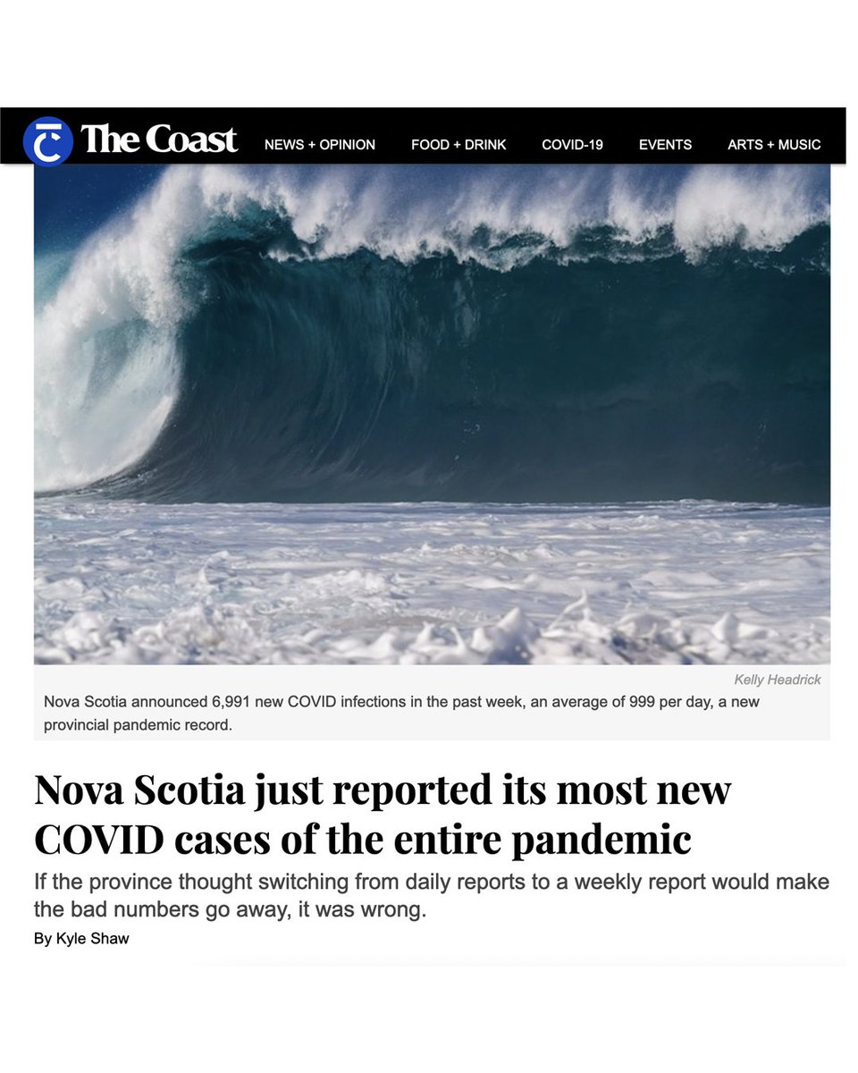 nspolinews's tweet photo. The team over at @TwitCoast #Halifax heavily promoting their Burger Week while running a stream of stories about COVID cases being on the rise. https://t.co/vAHyWfHiRj