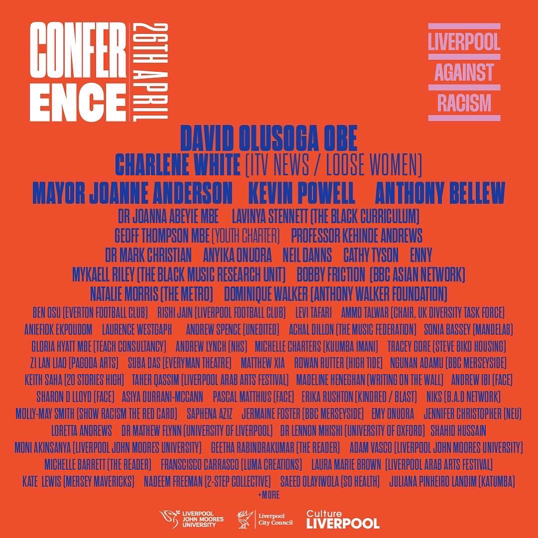 #Event | Honoured to be asked to be part of #LiverpoolAgainstRacism + its unique #Conference that spotlights progressive + impactful anti-racist practice across sectors. Join me on Tuesday 26 April for what is sure to be a fascinating event: bit.ly/LARConference