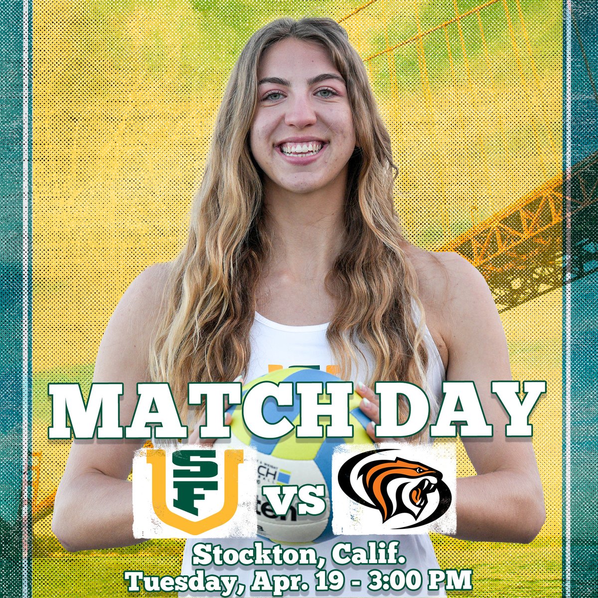usfdonsbeachvb's tweet photo. MATCH DAY in Stockton!

🆚Pacific
⏰3:00 pm
📍Raney Sand Volleyball Courts

#USFDons | #WCCsports https://t.co/lBW1BiywSv