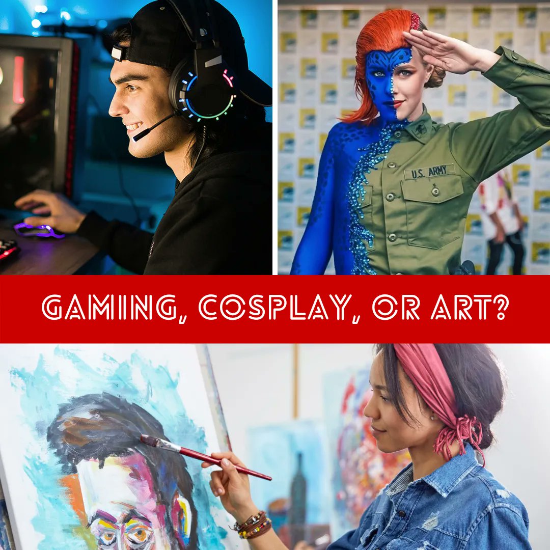 CampLightbulb's tweet image. Hello camper! Which activity do you vibe with the most, gaming, cosplay, or arts &amp;amp; crafts? 🎮🧝‍♀️🎨