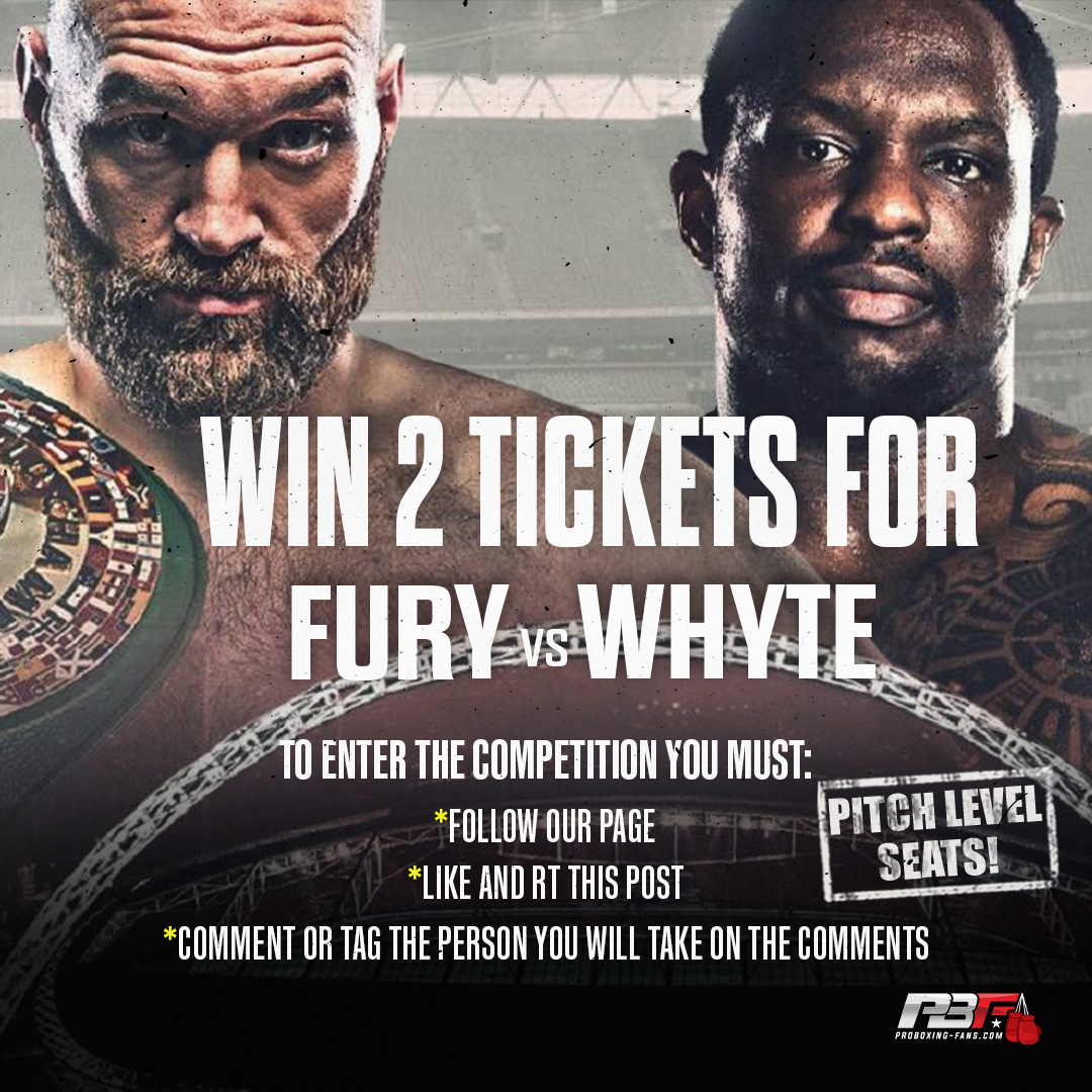 Pro Boxing Fans (@proboxingfans) on Twitter photo โฐ ๐๐๐๐๐๐๐๐๐๐๐ ๐๐๐๐ โผ๏ธ
๐๏ธ We have a pair of ๐ท๐ฐ๐ป๐ช๐ฏ ๐ณ๐ฌ๐ฝ๐ฌ๐ณ ๐บ๐ฌ๐จ๐ป๐บ to giveaway to a lucky follower for <a href="/Tyson_Fury/">TYSON FURY</a> ๐ <a href="/DillianWhyte/">Dillian Whyte</a> this Saturday night <a href="/wembleystadium/">Wembley Stadium</a> !
โณ Ends: Thursday 21st April 2022 @ 12pm (BST).
#Boxing #FuryWhyte #Competition โฐ ๐๐๐๐๐๐๐๐๐๐๐ ๐๐๐๐ โผ๏ธ
๐๏ธ We have a pair of ๐ท๐ฐ๐ป๐ช๐ฏ ๐ณ๐ฌ๐ฝ๐ฌ๐ณ ๐บ๐ฌ๐จ๐ป๐บ to giveaway to a lucky follower for <a href="/Tyson_Fury/">TYSON FURY</a> ๐ <a href="/DillianWhyte/">Dillian Whyte</a> this Saturday night <a href="/wembleystadium/">Wembley Stadium</a> !
โณ Ends: Thursday 21st April 2022 @ 12pm (BST).
#Boxing #FuryWhyte #Competition