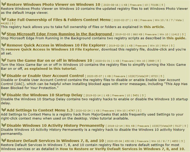 majorgeeks's tweet photo. It's been a few weeks, but we've updated MajorGeeks Windows Tweaks. Make windows do what YOU want by enabling many hidden features - https://t.co/wr9L4T1l79 https://t.co/P9RdjvhZxp