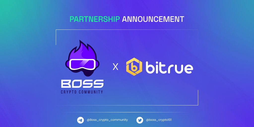 BossCryptoCom's tweet photo. πWe are excited to announce that Boss|Crypto Community has established a partnership with @BitrueOfficial .
πWe'll be launching a brand new Event With BITRUE global Exchange.
Huge Rewards Waiting For you π
Stay Tuned!
#partnership #Bitrue #Bosscrypto #event https://t.co/neRdPnmxPN