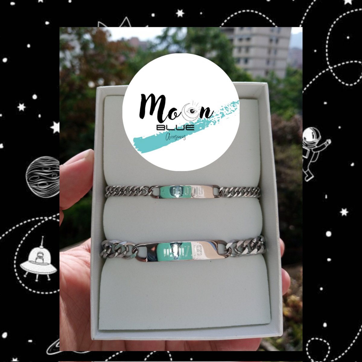 caarlos005's tweet photo. Hola!! Estoy vendiendo esclavas personalizadas en acero inoxidable plateado y dorado. Se personalizan con grabados de fechas, nombres e iniciales. Hago entregas en el Centro de Caracas y Plaza Venezuela. Pueden seguirme en Instagram como @moonblue_accesorios✨ https://t.co/fpI8kLwMHX