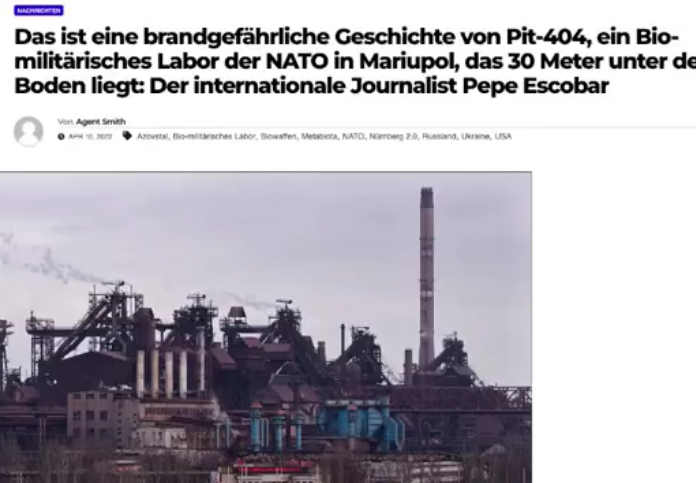nachtschicht28's tweet photo. #PIT404 #BiolabsinUkraine in #Mariupol liegen 30 Meter unter der Erde https://t.co/XPPOB7ywl5