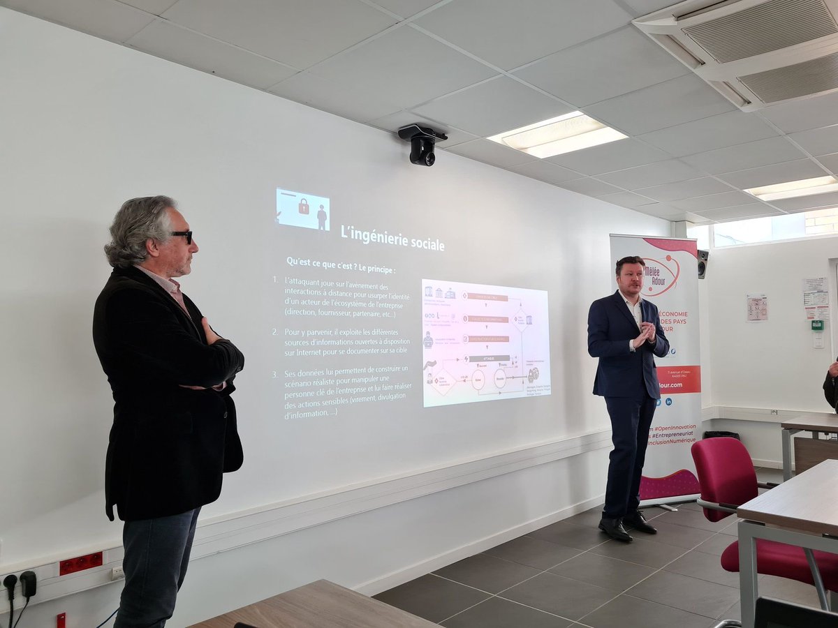 Merci à <a href="/La_Melee/">La Mêlée</a>, <a href="/LaMeleeAdour/">La Mêlée Adour</a>, <a href="/ocssimore/">Ocssimore</a> et au <a href="/CrescendoTarbes/">BIC Crescendo</a> de nous avoir invités avec Victor Poyet, expert en cybersécurité à la <a href="/GroupeBPCE/">Groupe BPCE</a>, pour présenter à des chefs d'entreprises les enjeux actuels de la Sécurité Numérique.

#SimpleCommeABC #expertcomptable #notaire