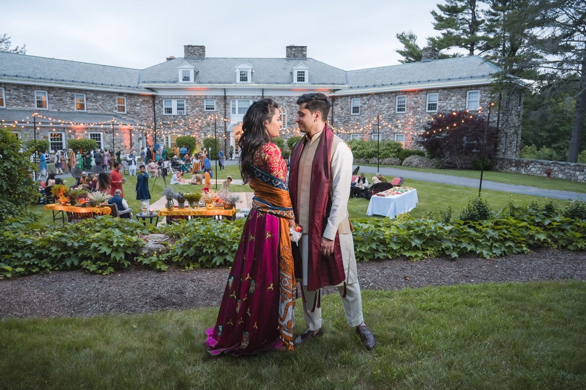 An entire celebration going on behind them and all they see is each other... 
 #pakistaniwedding #multicurlturalwedding #multiculturalexpert #multiculturalweddingplanner #sorayaevents #fusionweddingplanner #interfaithweddingplanner