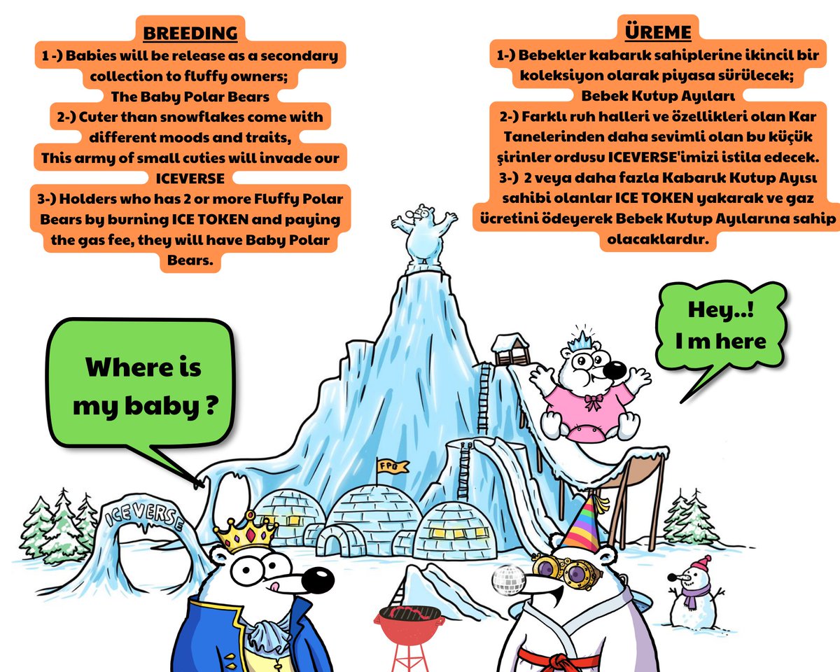 EFCryptoNFT's tweet photo. Breeding is coming soon. Think about it, you buy 2 great NFTs and they gift you another one. A cute baby polar bear.
#NFT #FPB #FluffyPolarBears #NFTcommunity #metaverse #iceverse #nftcollector #nftproject #Token #icetoken #Royals 👑 @polarbearsnft https://t.co/eNMAFodMti