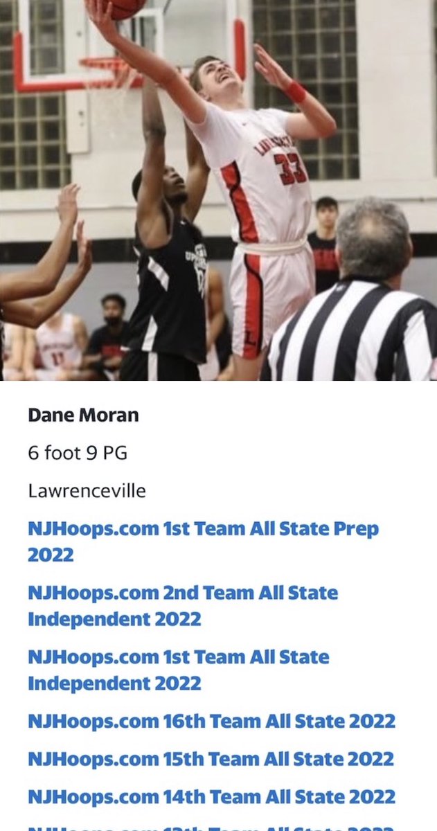 Dane Moran (@danemoran5) on Twitter photo Honored to find out that I was 1 of 5 guys selected to the 2022 2nd Team All State Prep! <a href="/CoachMikeRice/">Coach Mike Rice</a> <a href="/NJHoops/">NJ Hoops</a> <a href="/PrepHoops_NJ/">Prep Hoops New Jersey</a> <a href="/Sean_Murphy_NJ/">NJ Hoopers</a> Honored to find out that I was 1 of 5 guys selected to the 2022 2nd Team All State Prep! <a href="/CoachMikeRice/">Coach Mike Rice</a> <a href="/NJHoops/">NJ Hoops</a> <a href="/PrepHoops_NJ/">Prep Hoops New Jersey</a> <a href="/Sean_Murphy_NJ/">NJ Hoopers</a>