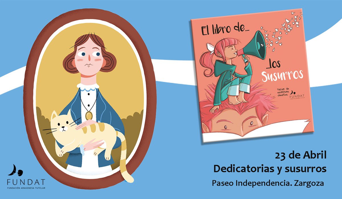 DMaynar's tweet photo. Este 23 de Abril estaremos con los amigos de #Fundat en el Paseo Independencia de Zaragoza dedicando "El libro de los susurros" escrito por alumn@s Colegio San Martín de Porres @somosatades en los talleres creativos de @Atrapavientos
#Diadellibro2022 @flibrozaragoza https://t.co/sBFtfUYB7Y