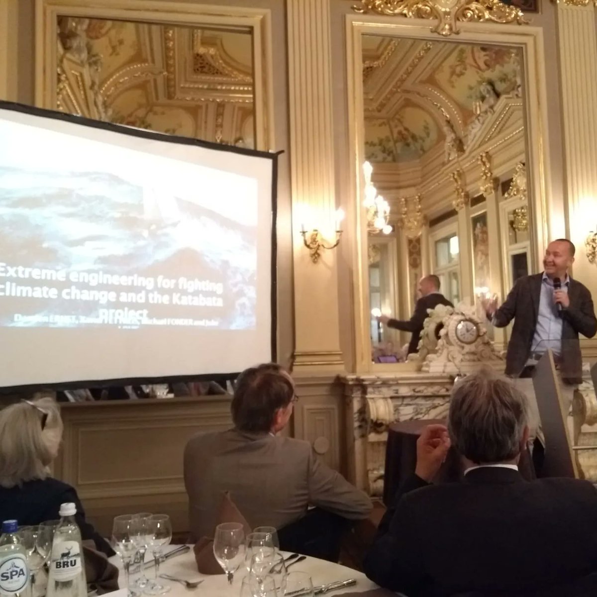 DamienERNST1's tweet photo. A pleasure to speak this evening to the Literary Society of Liège. 

The subject: global grid, remote renewable energy hubs and the Katabata project. 

The material of the presentation: https://t.co/Px7q5VbxyB

#renewables #energytransition #globalGrid https://t.co/a5ihLC0RTi