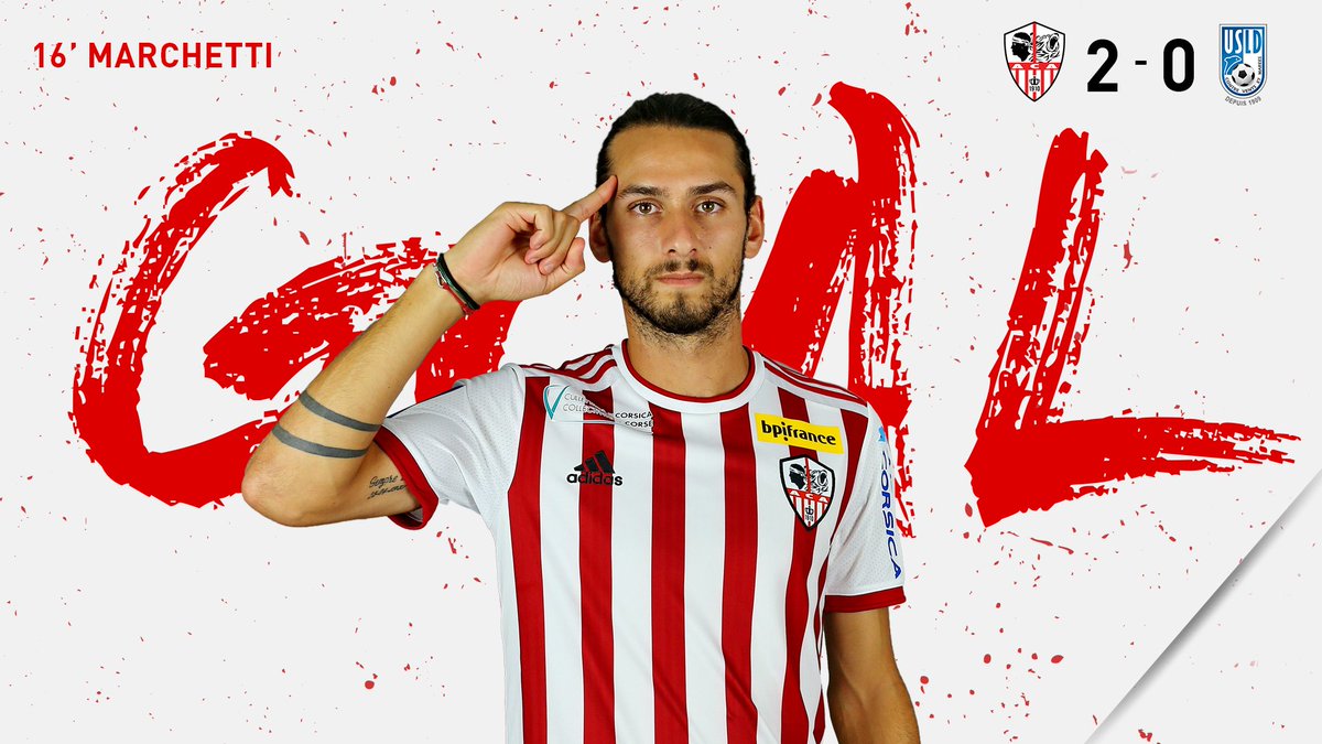 ACAjaccio's tweet photo. 17' BUUUUUUUT de @Vincent_M19 😍💥 #ACAUSLD 
FORZA MARCHETTI ! https://t.co/cD16CLmNxE