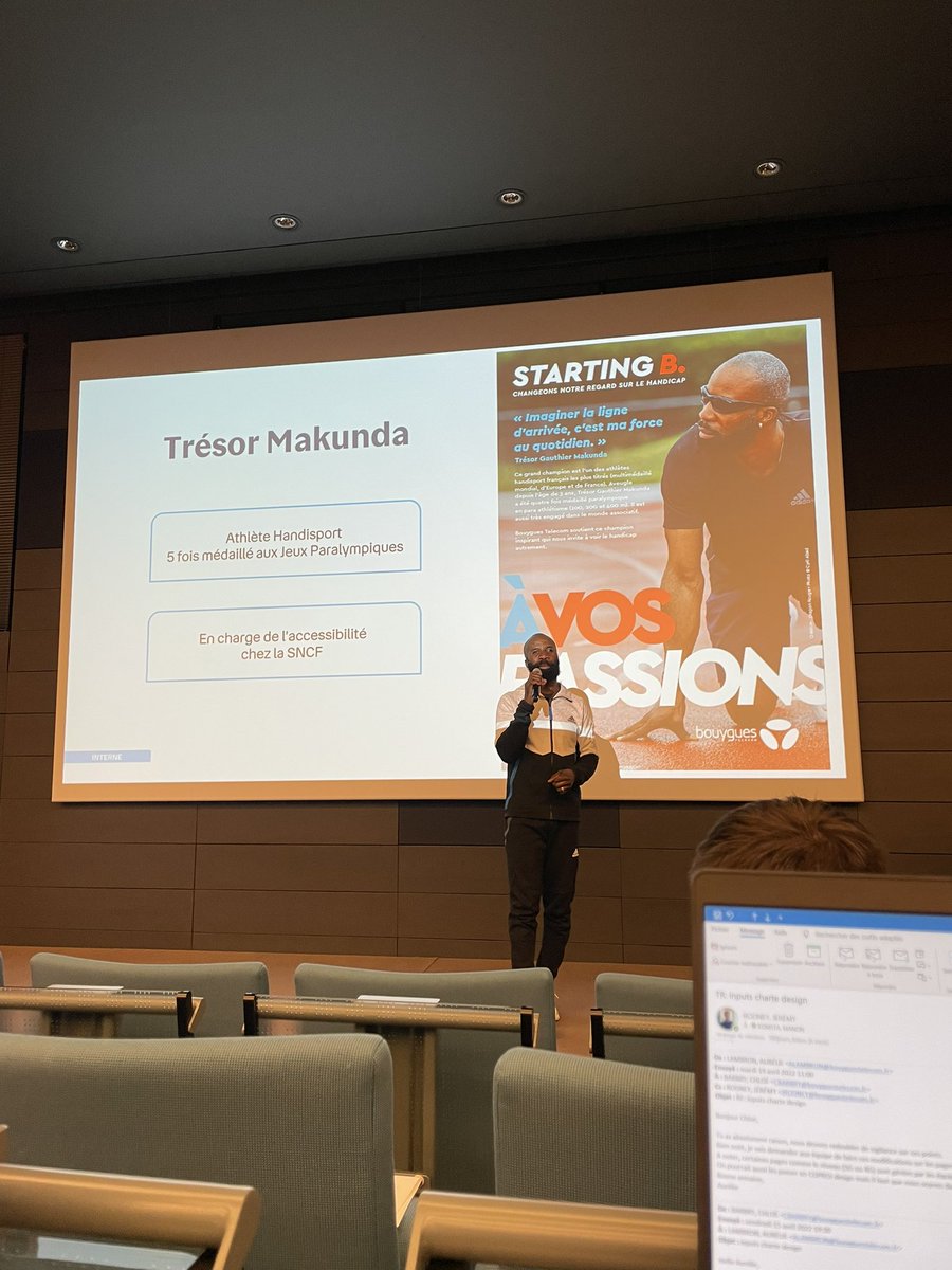 mkomsta's tweet photo. 💡Comment améliorer l’accessibilité de nos produits et services ? C’est le sujet qui a animé ce hackathon @bouyguestelecom avec @tresormakunda, athlète handisport 💪 des échanges enrichissants et de belles pistes d’amélioration ! #accessibilite #design #web #userinterface https://t.co/GCLIuQJtVH