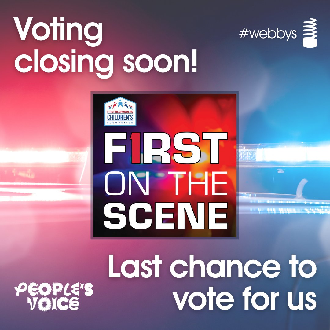 1strcf's tweet photo. This Thurs is the last day to vote for @TheWebbyAwards! By voting, you can help shine a spotlight on the many incredible #firstresponder stories across the USA. Vote for our podcast, #FirstOnTheScene, featuring #September11 #911Dispatcher Gladys Mitchell: https://t.co/qH9XsWzM8w. https://t.co/wAva3vqSI6