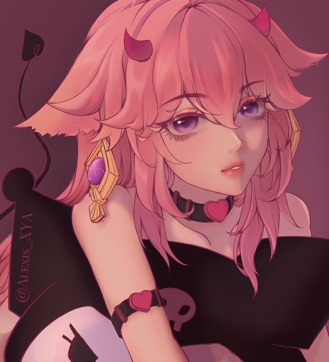 Alexis_XYA's tweet photo. Miko and Kuromi💕
终于画完了！！！！！！！！！

Failed impasto, but pretty enough maybe🥹

#Genshinfanart 
#YaeMiko #KUROMI #genshin https://t.co/TatzhEjy7k