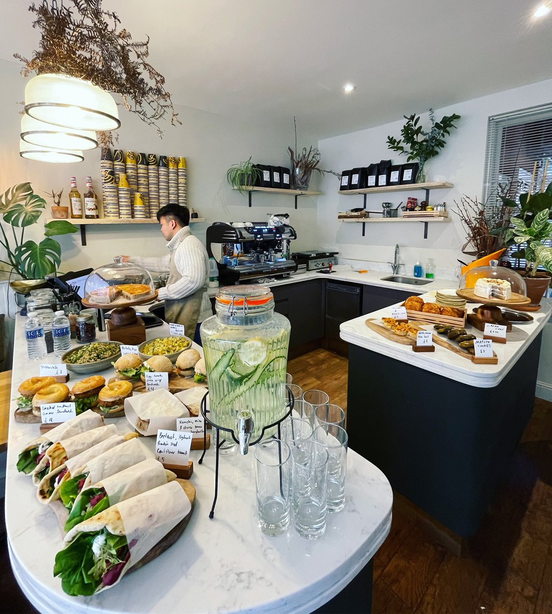 The Last Cafe open again tomorrow morning 8-3 with our range of healthy sandwiches, salads, quiches, cake, brownies and more Open all week running alongside the restaurant that’s open 12-2.30// 5.30-9 with our a la carte menu full of new spring dishes Come 👋 @chefimccarten