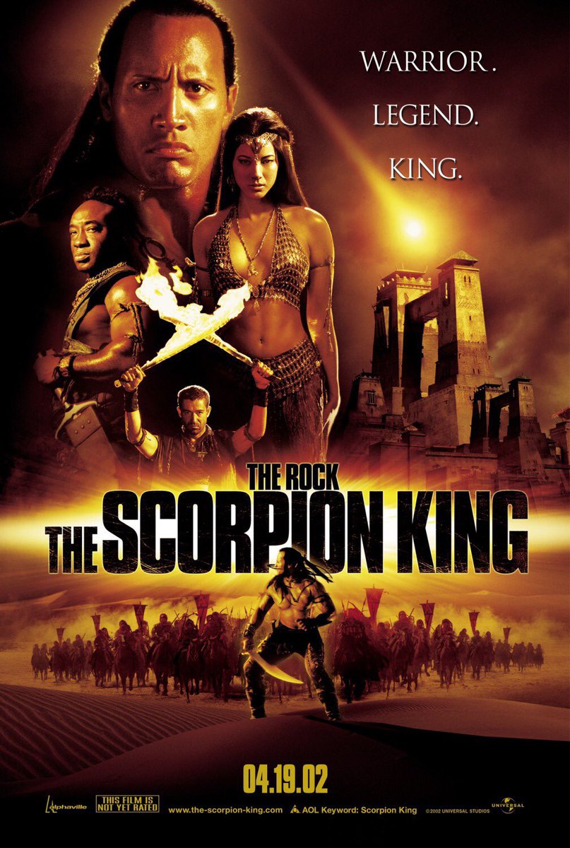 Happy 20th Anniversary to The Scorpion King! 🥳🎉

#TheScorpionKing @TheRock #GrantLeslov #BernardHill #StevenBrand #MichaelClarkeDuncan #ChuckRussell